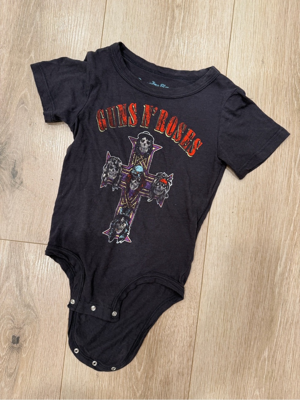Black Graphic Kids Guns N Roses One-Piece